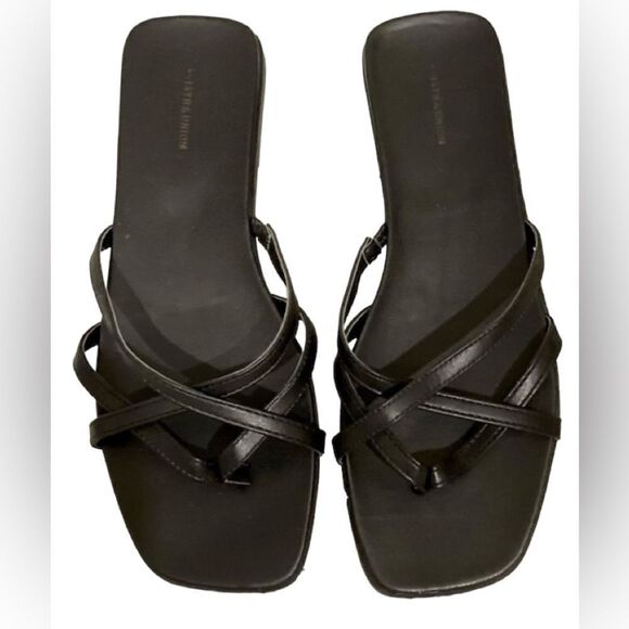 14th & Union caite flat black strappy sandals size 7 NWT - Picture 4 of 5